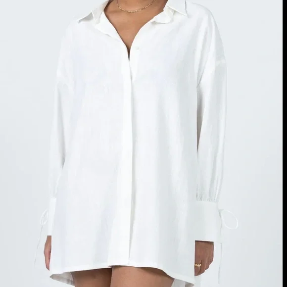 Princess Polly | Dresses | Princess Polly Dawn Mini Long Sleeve White Dress  | Poshmark